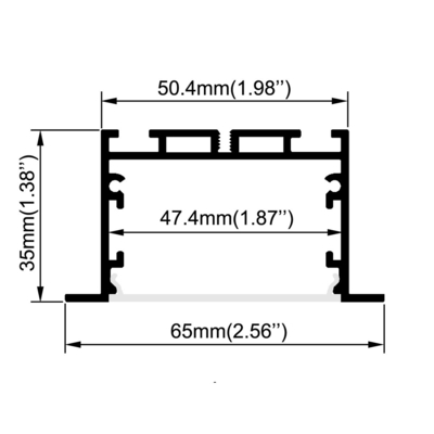 канал гипсокартона СИД 50x35mm, серебряный алюминиевый профиль для СИД освещая прокладку