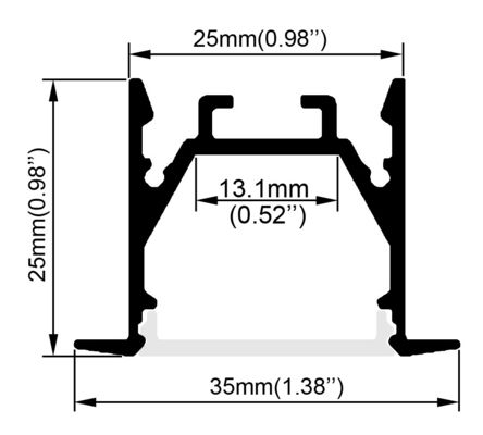Врезанный утопленный OEM приведенный профилей для шкафа смертной казни через повешение пола стены