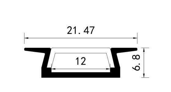 Прокладка крышки ПК утопленная алюминием привела материал сплава профиля 6063