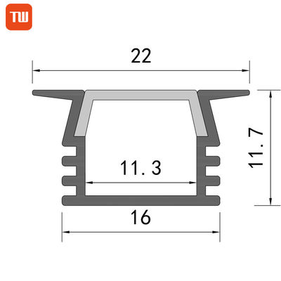 Утопленный в гипсолите света кухни стены в алюминиевом профиле приведенном декоративном