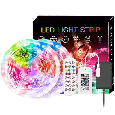 12V 5050 RGB света прокладки СИД 10 метров с удаленным управлением времени IP20
